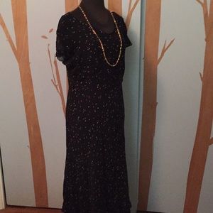 Talbots colored polka dot midi dress